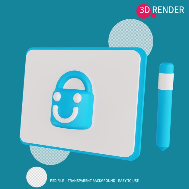 3d-icon-facelock-daten