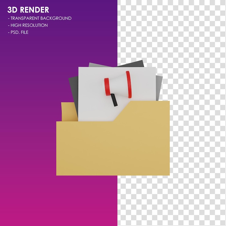 PSD 3d icon folder