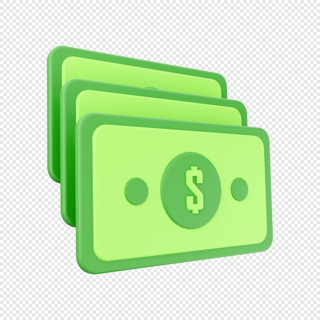 3D-Icon-Geld-Cash-Dollar-Illustrations-Rendering