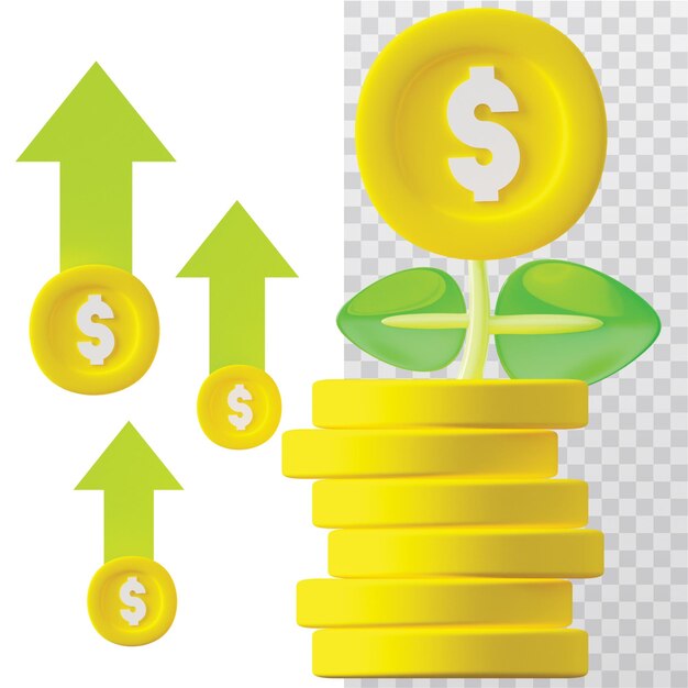3D-Icon-Gewinndarstellung