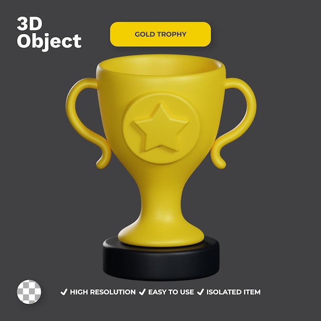 3D ICON GOLDTROPHÄE