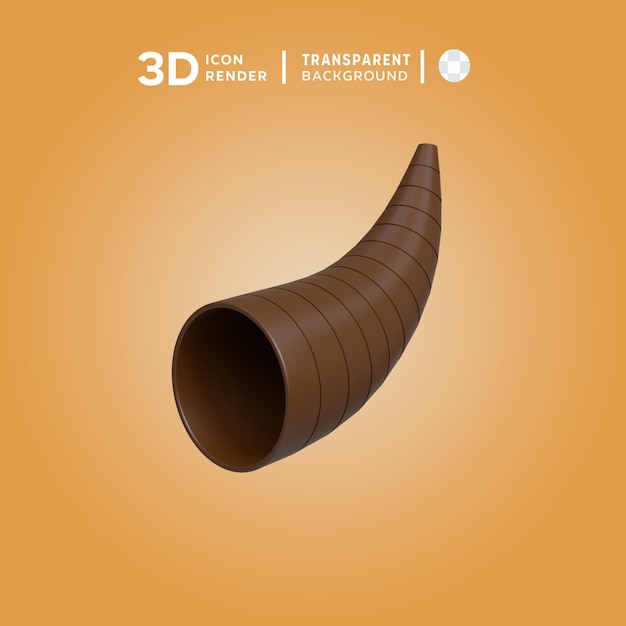 3d icon horn obrigado por dar ilustração