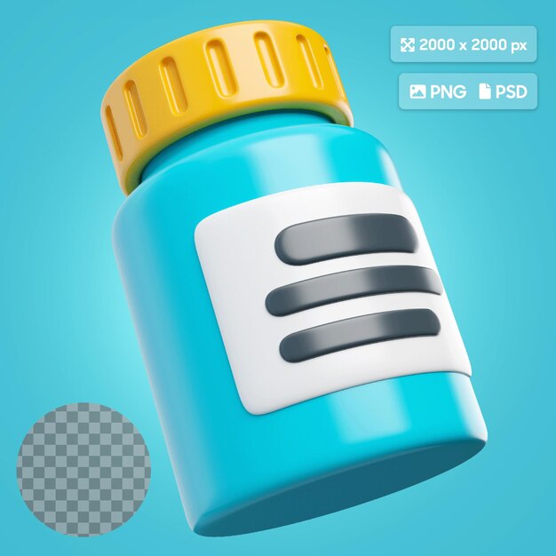 3D-Icon-Illustration der medizinischen amp Healthcare-Medizin