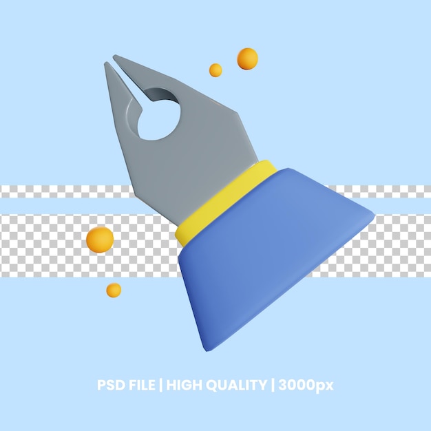 3D-Icon-Illustration für WebApp etc. Stiftwerkzeug
