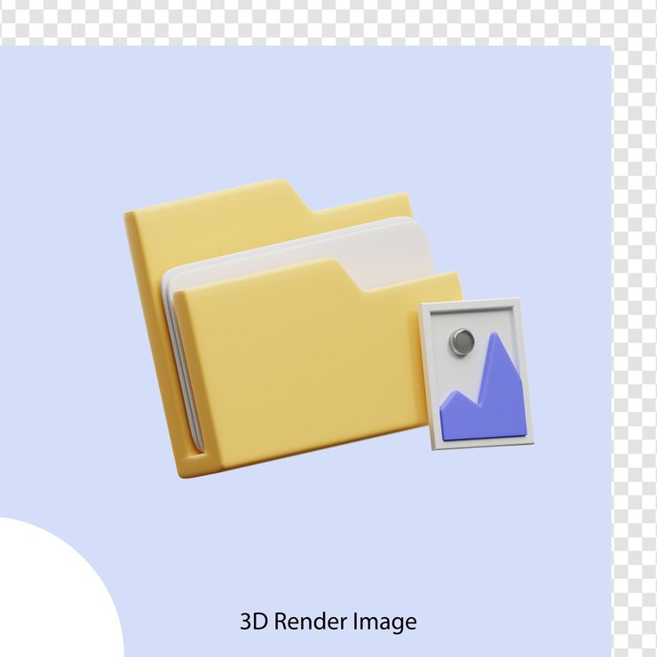 3D icon image folder
