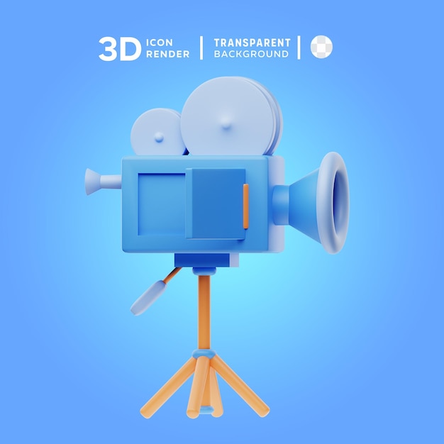 3d-icon-kamera kino illustration