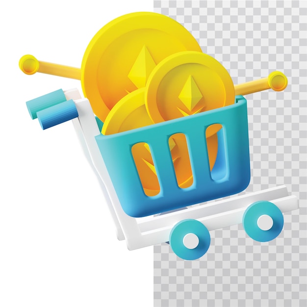 3D-Icon-Kauf von NFT-Illustrationen