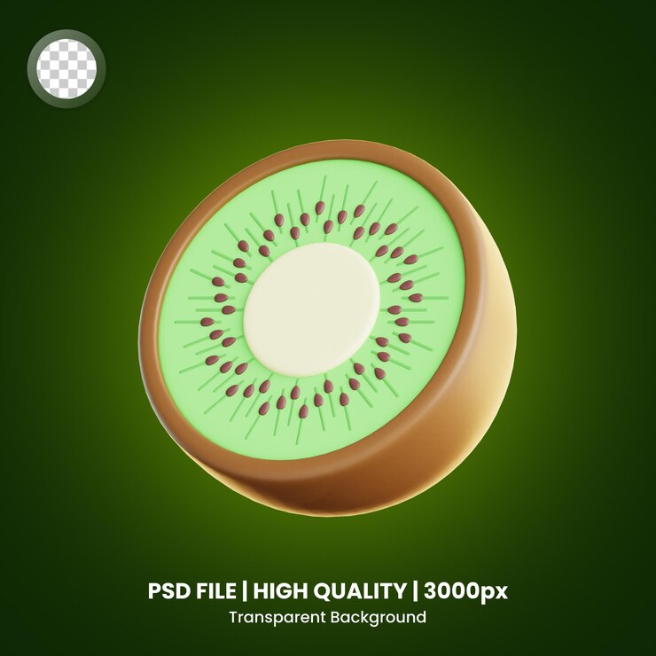 PSD 3d icon kiwi