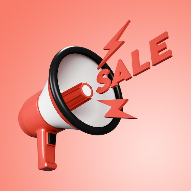 3d icon megaphone discounts