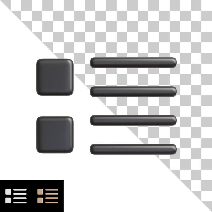 PSD 3d icon menu with variation