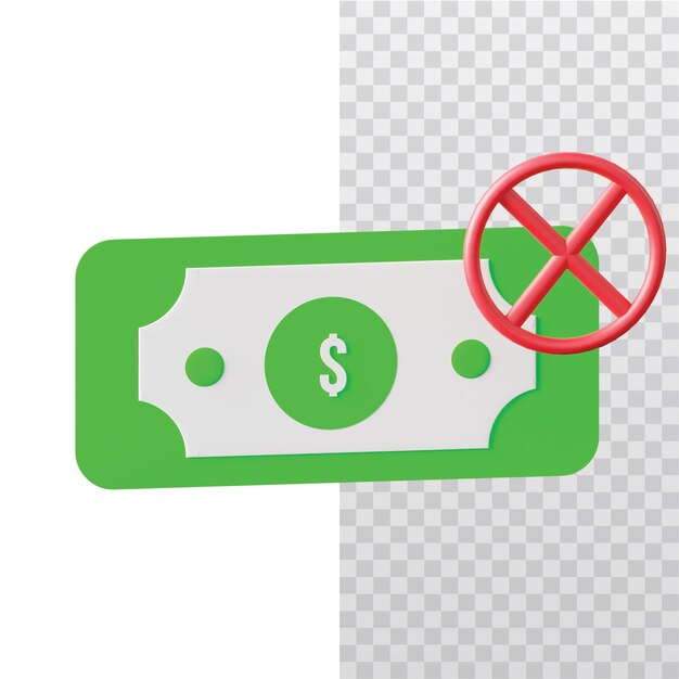 PSD 3d icon money illustration