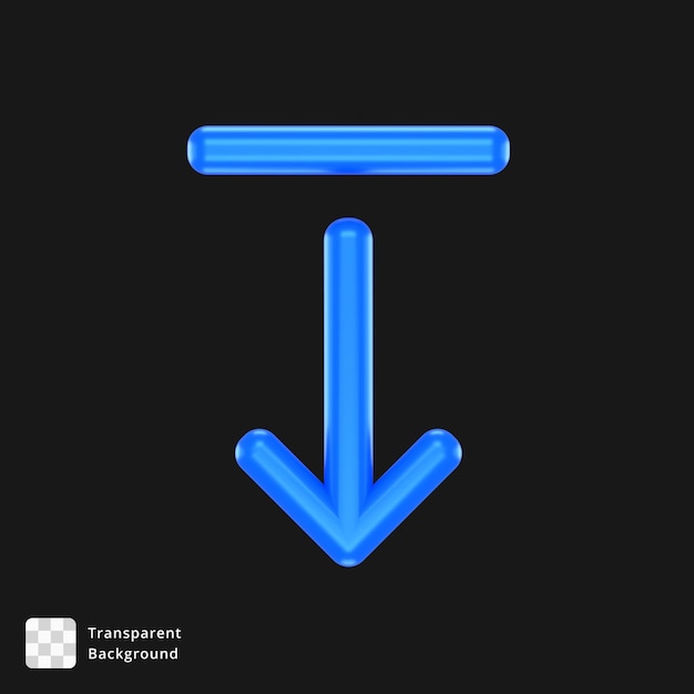 3d icon of a blue arrow