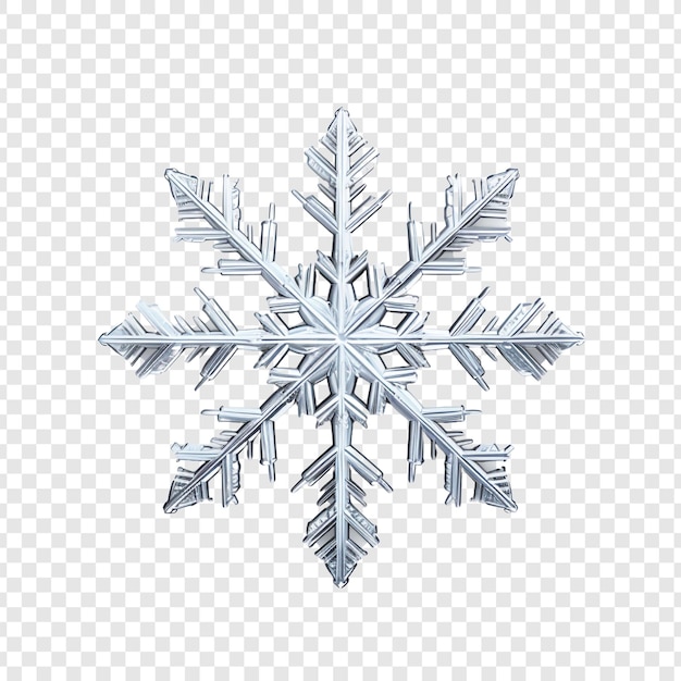 PSD 3d icon of christmas schneeflocke isoliert auf durchsichtigem hintergrund