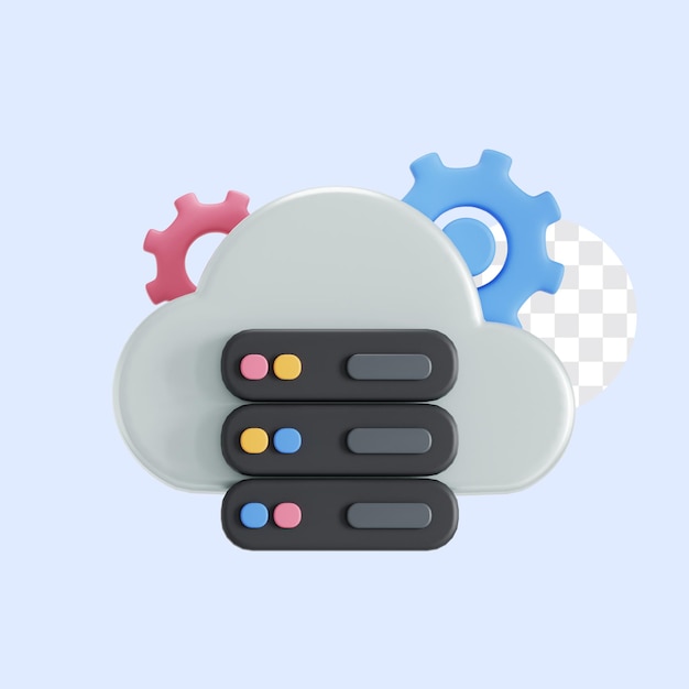 3d icon of cloud programming