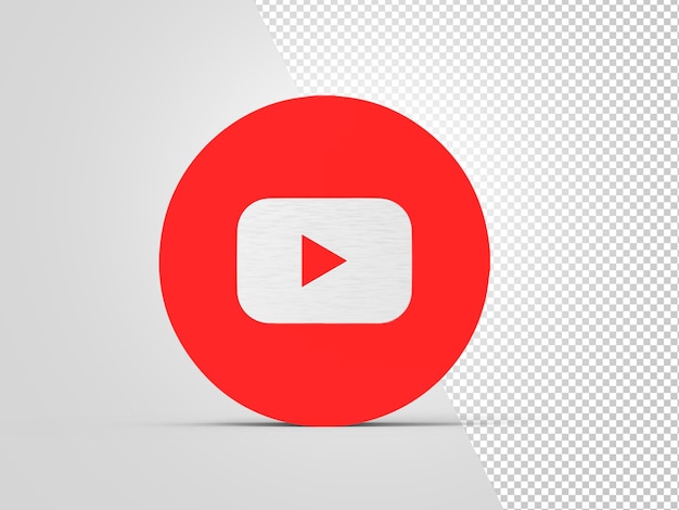 3d icon realistic youtube social media isolated render