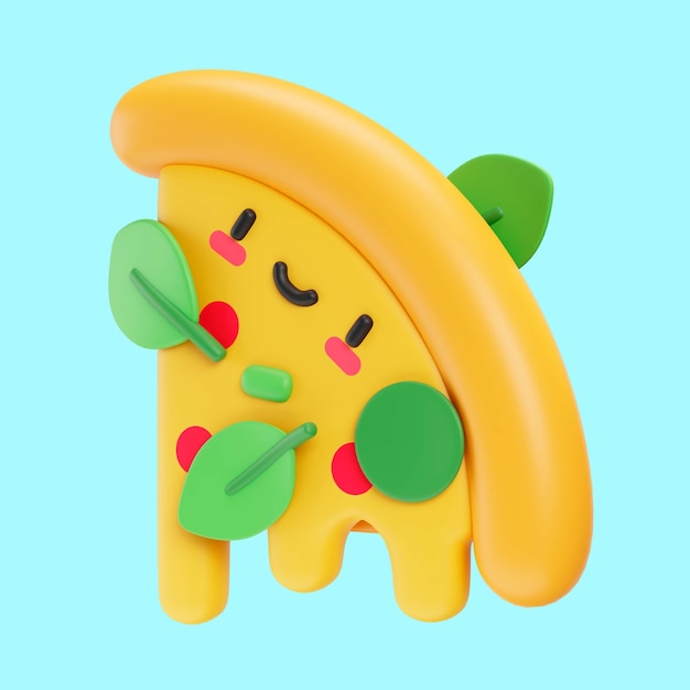 3D-Icon-Render für veganen Lebensstil