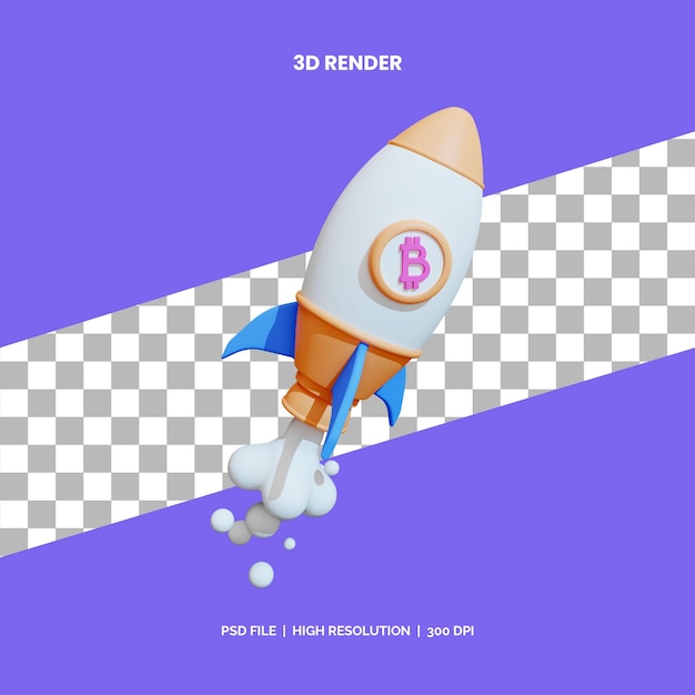 3D-Icon-Rendering-Bitcoin-Startup