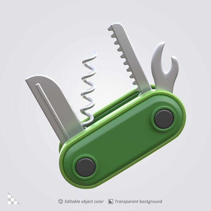 PSD 3d-icon-rendering eines mehrzweckmesser