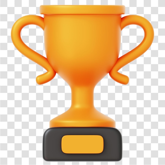 3D-Icon-Rendering Isolierter durchsichtiger Trophäen-Hintergrund