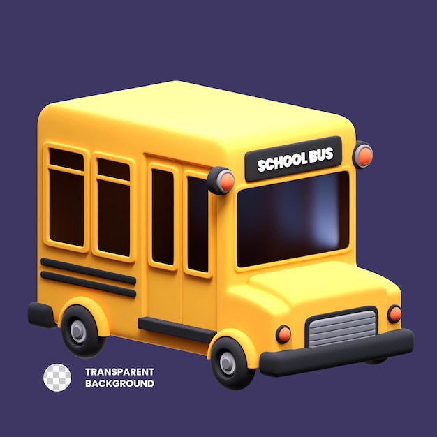 PSD 3d-icon-schulbus