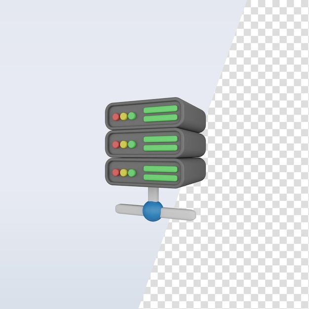 3D-Icon-Server-Datenbankverbindung
