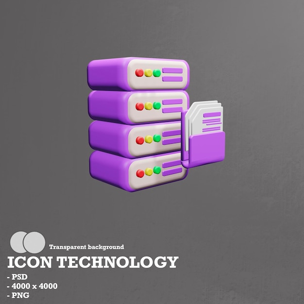 3d icon technology blockchain and artificial intelligence