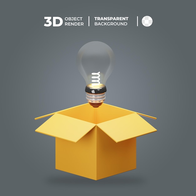 3D Icon Think outside the box