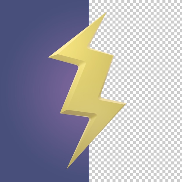 PSD 3d-icon thunder bolt psd bearbeitbar