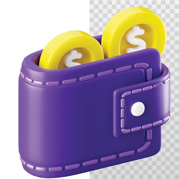 3D-Icon-Wallet-Bildgebung