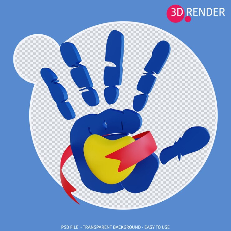 PSD 3d icon world down syndrome day