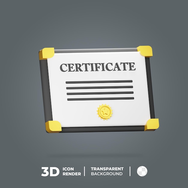 PSD 3d-icon-zertifikat