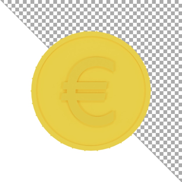 3d icona moneta d'oro euro