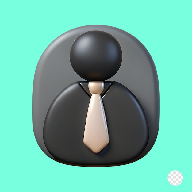 3d Ícone de contacto do representante comercial