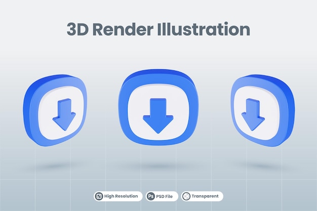 3d Icône Illustration Flèche Isolé