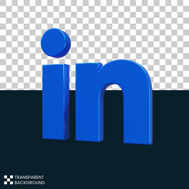 PSD 3d ícone isométrico isolado realista do linkedin