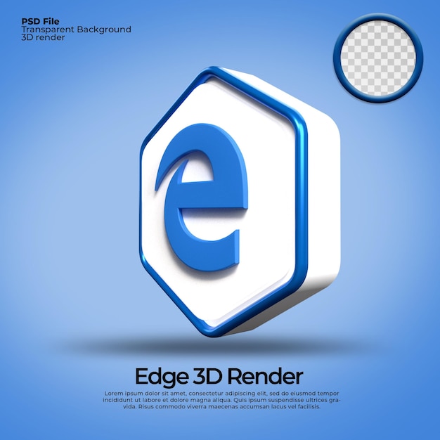 3d ícones transparentes microsoft edge