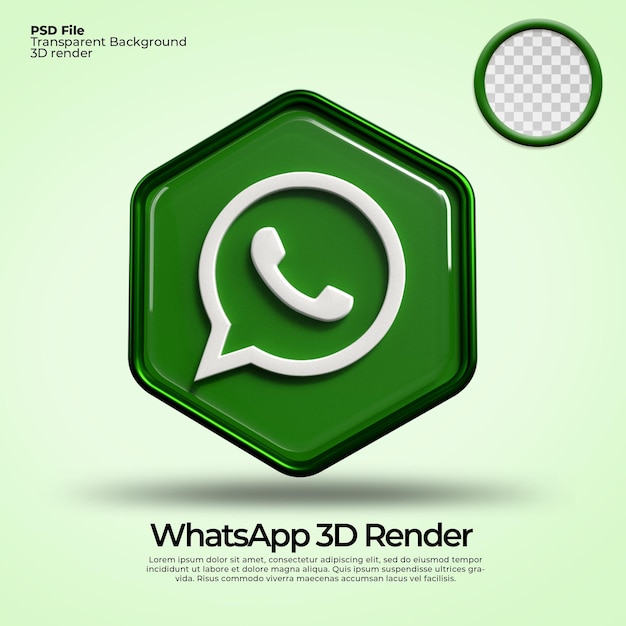 3d ícones transparentes whatsapp