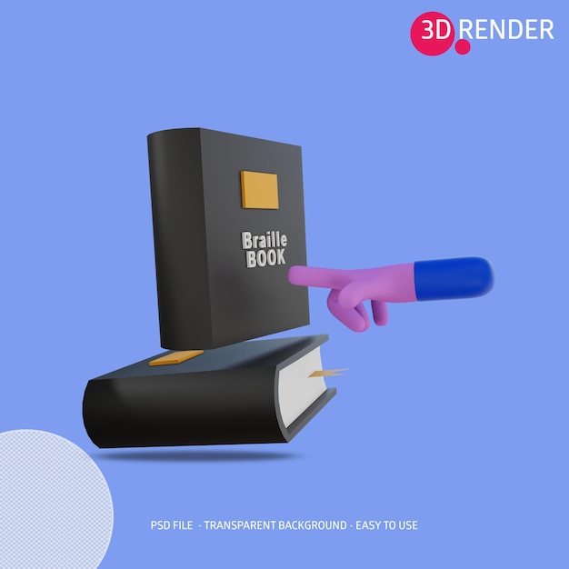 PSD 3d icono braille