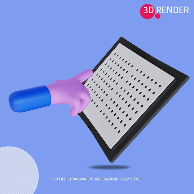 3d icono braille