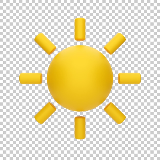 PSD 3d icono clima sol