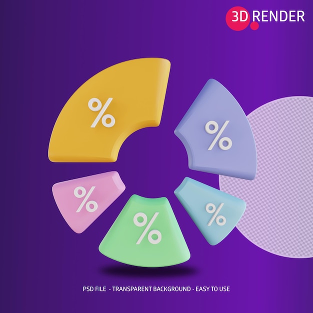 3d icono financiero