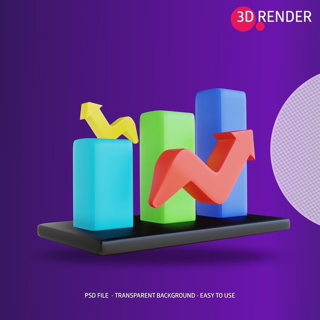 PSD 3d icono financiero