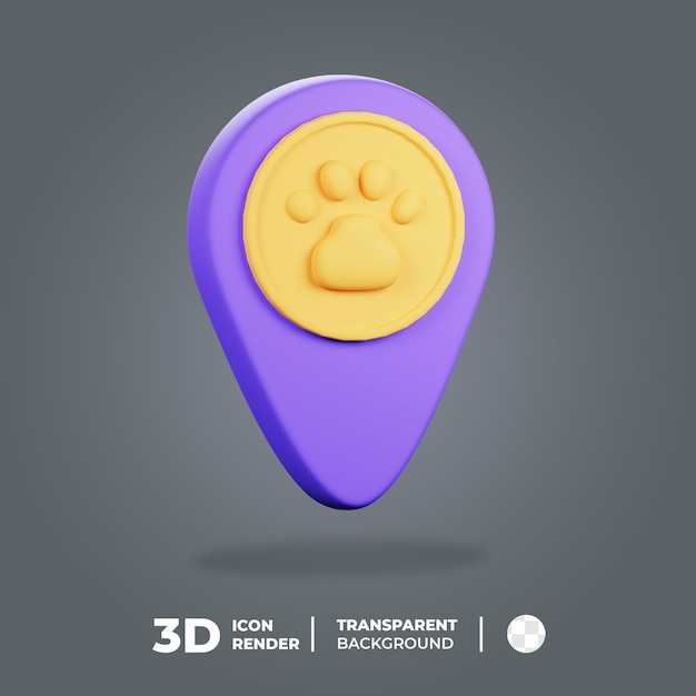 3d icono mascota ubicación