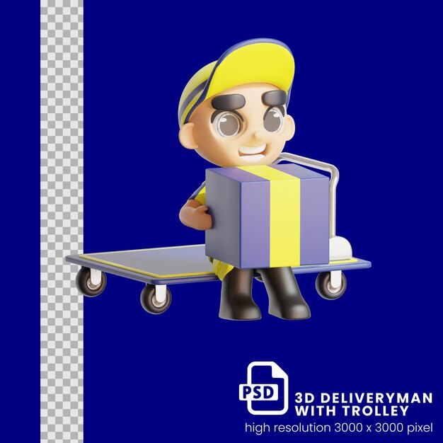 3d icono mensajero repartidor