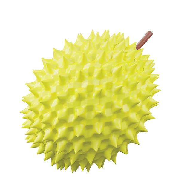 PSD 3d icono mínimo de fruta de verano durian