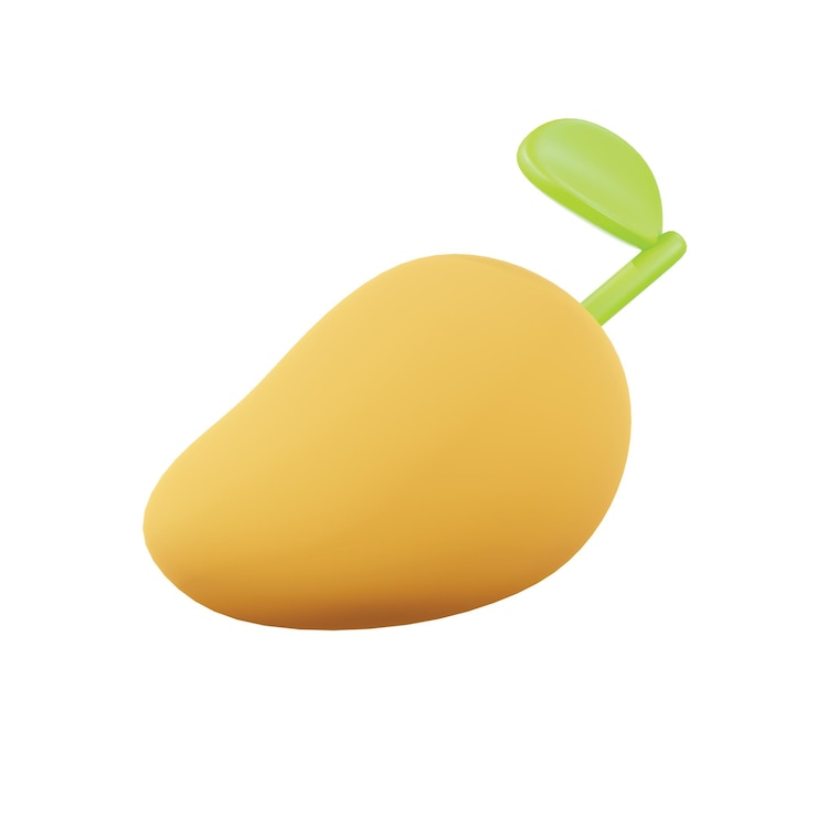 PSD 3d icono mínimo de fruta de verano mango