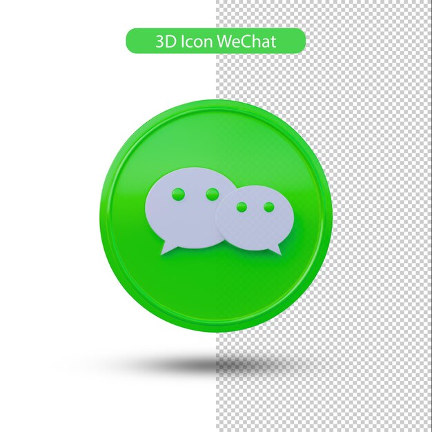 PSD 3d icono de procesamiento de wechat