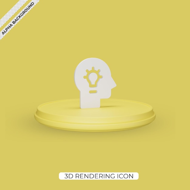 PSD 3d icono de renderizado de inspiración aislado