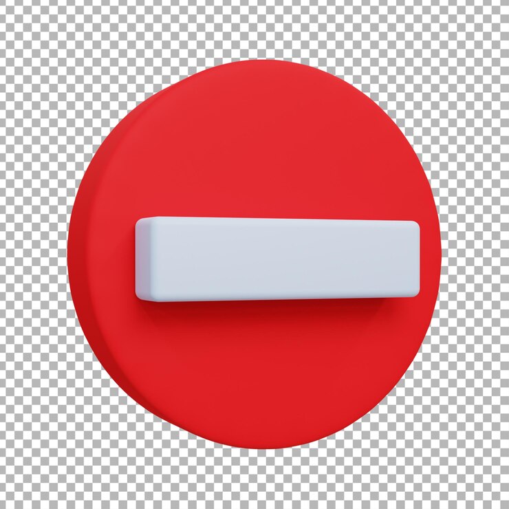 PSD 3d icono de señal de no entrada aislado diseño premium