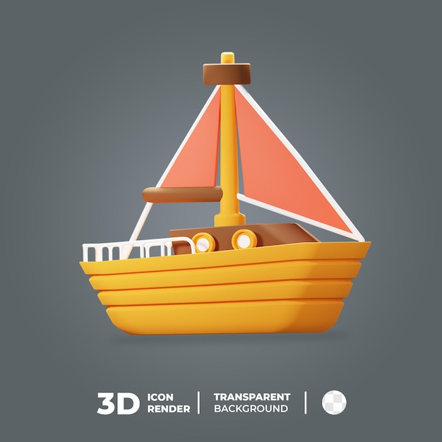 3D icono velero